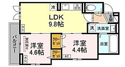 Maison Cocoru 2LDKの間取図画像