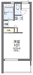 レオパレスK・N・A 1Kの間取図画像