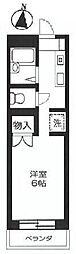 シャルマン西巣鴨 ワンルームの間取図画像