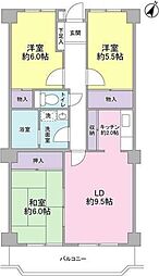 ジュノーヒル 3LDKの間取図画像