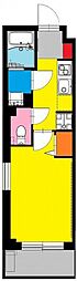 bCASA天王町 1Kの間取図画像