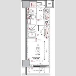 クレヴィスタ押上 1Kの間取図画像