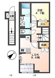 y's・lien 1LDKの間取図画像