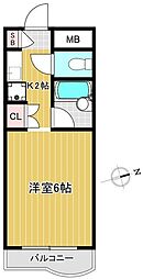 エミネント高円寺 1Kの間取図画像