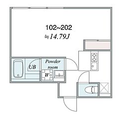 trias226 ワンルームの間取図画像