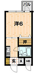 アルファライフ ワンルームの間取図画像