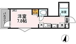 FELICITE22M ワンルームの間取図画像