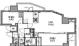 S-RESIDENCE王子west 1SLDKの間取図画像