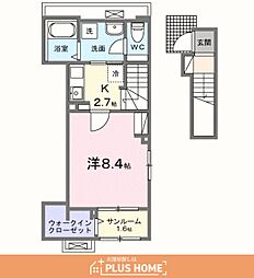 マルコ高松 1Kの間取図画像