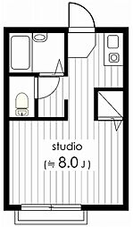 神楽坂WEST2 ワンルームの間取図画像