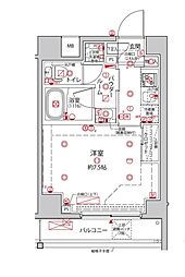 クレイシア森下ステーションサイト 7階1Kの間取り