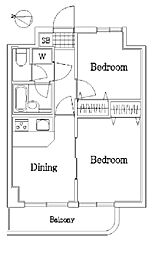 ライオンズマンション吉野町第11 2DKの間取図画像