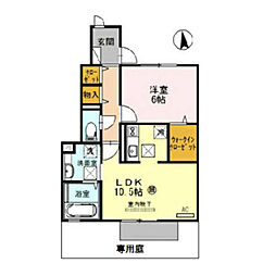 D-roomシルクマムA 1LDKの間取図画像