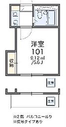 レオパレスオグラ3 1Kの間取図画像