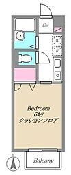 ウッドベル三軒茶屋 1Kの間取図画像