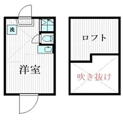 フェリスソフィア ワンルームの間取図画像