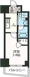 プライムメゾン市谷山伏町 1Kの間取図画像