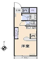 井の頭グリーンハイム ワンルームの間取図画像