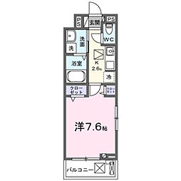 ルミナス コート 1Kの間取図画像