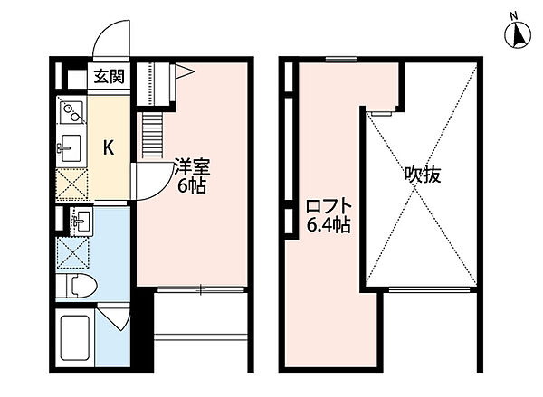 兵庫県尼崎市北大物町(賃貸アパート1K・2階・21.38㎡)の写真 その2