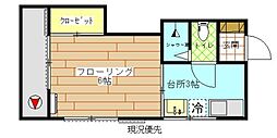 NKハイツ井田 1Kの間取図画像