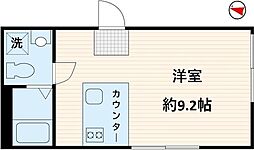 trias541 ワンルームの間取図画像