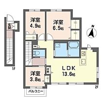 ボヌール 00201 ｜ 神奈川県茅ヶ崎市東海岸北４丁目7485（賃貸アパート3LDK・2階・70.24㎡） その2