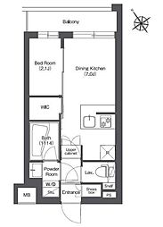COMFORIA不動前 1DKの間取図画像