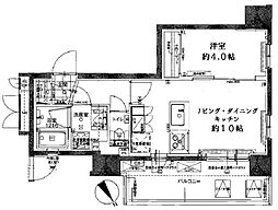 ミオカステーロ横濱鶴見 1LDKの間取図画像