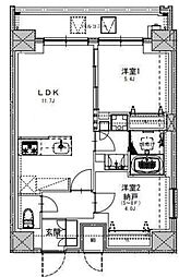 S-RESIDENCE両国serea 1SLDKの間取図画像