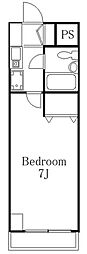 ミパラシオ 1Kの間取図画像