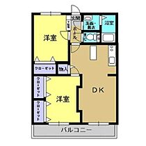 ラ・フォーレ峯 105 ｜ 熊本県玉名市山田（賃貸マンション2LDK・1階・56.76㎡） その2