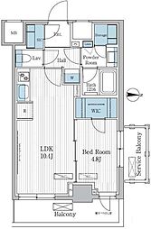 パークアクシス東陽町レジデンス 10階1LDKの間取り