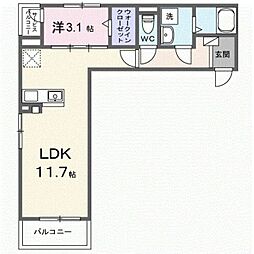 メゾン リッシュ 1LDKの間取図画像