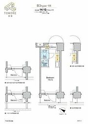 TOMORE田端 ワンルームの間取図画像