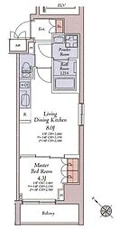 HAYANO Residence 大塚 1LDKの間取図画像