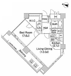 ミレニアムガーデンコート 3階1LDKの間取り