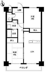 ピュア・セブン 2LDKの間取図画像
