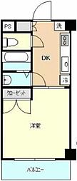 ダイアパレス鶴見第2 1DKの間取図画像