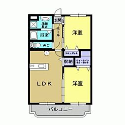 レガーロ2 2LDKの間取図画像