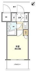 ダイアパレス鷺沼1 1Kの間取図画像