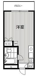 プロスパー八王子 ワンルームの間取図画像