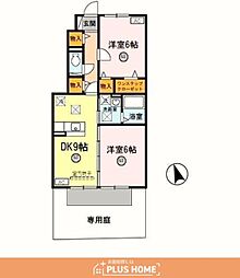 グランモアミヤビ 2DKの間取図画像