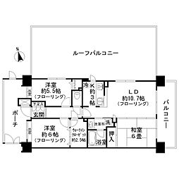 クラウンガーデン武蔵野サウスコート 3LDKの間取図画像