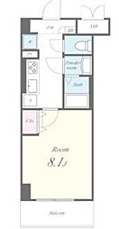 ガーデンブルグ 5階1Kの間取り