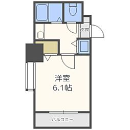 ライオンズマンション大濠第3 1Kの間取図画像