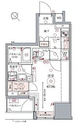 ドムス・スタイル銀座東 1Kの間取図画像