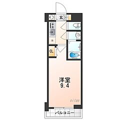 Osaka Metro中央線 弁天町駅 徒歩8分の賃貸マンション 4階1Kの間取り