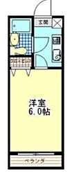 フラット87 1Kの間取図画像