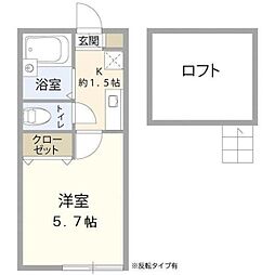 プルマス戸塚安行 1Kの間取図画像